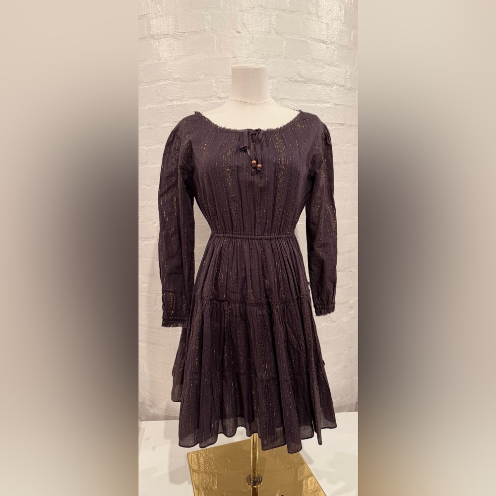 Selveleen Dark Purple And Gold Dress 10y